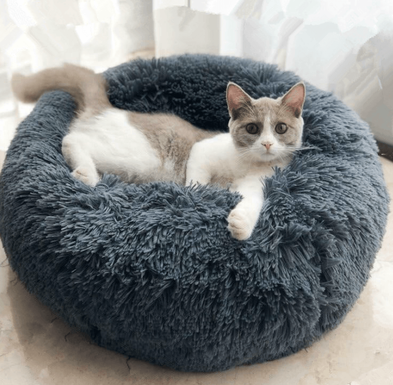 Luxury Retreat Plush Round Pet Bed - The Ultimate Haven For Small Dogs And Cats