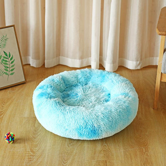 Luxury Retreat Plush Round Pet Bed - The Ultimate Haven For Small Dogs And Cats